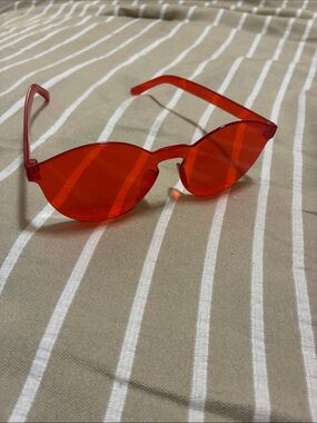 Red Slim Cat-Eye Sunglasses - Women Accessories